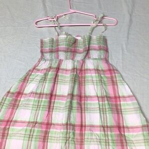 GAP Pink and Green Plaid Dress